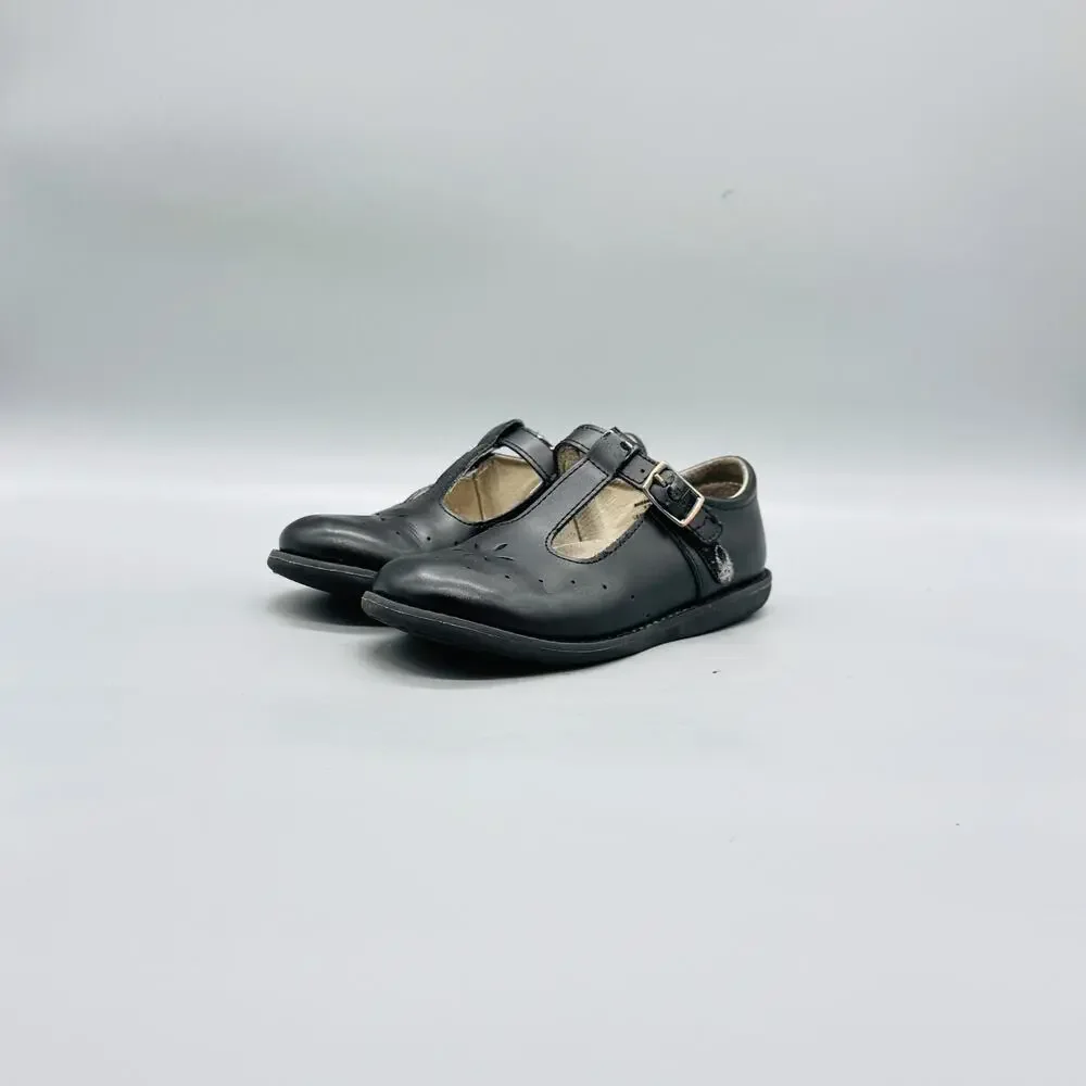 FootMates Shoes Kids Girls 12.5 Black Leather Mary Jane T Strap Dress Flats